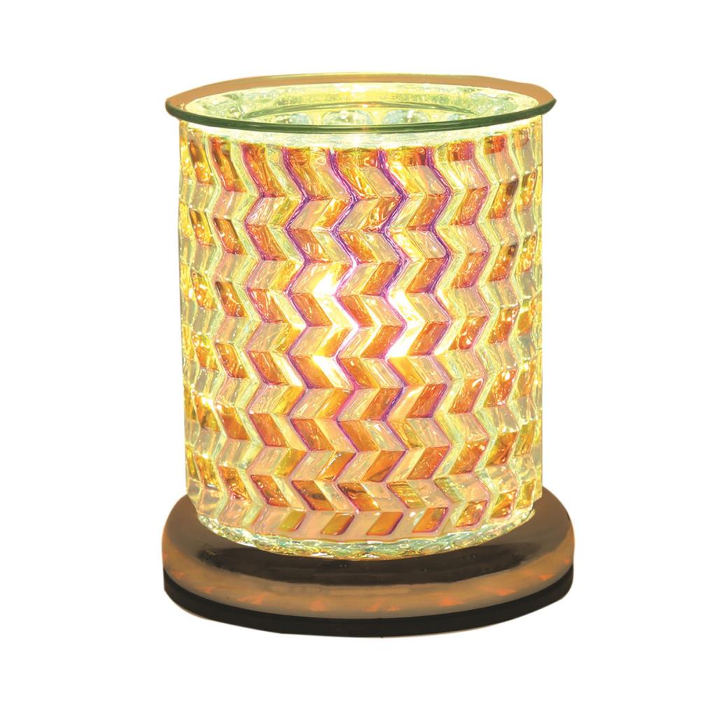 Aroma Zig-Zag Lustre Cylinder Touch Electric Wax Melt Warmer £15.59